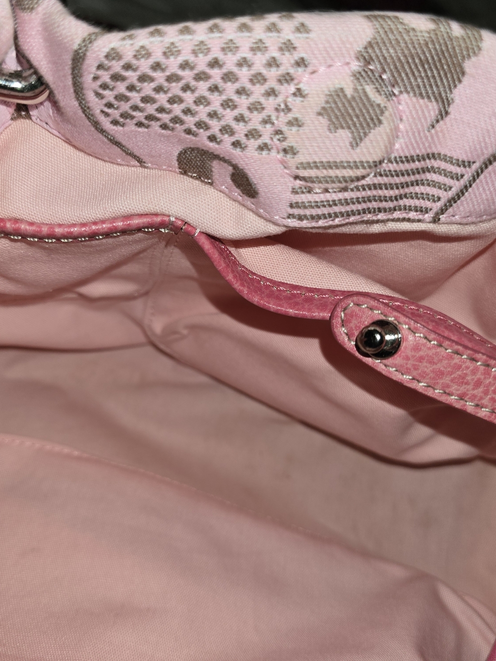 Juicy Couture Pink Heart-Print Satchel Handbag - Picture 8 of 9